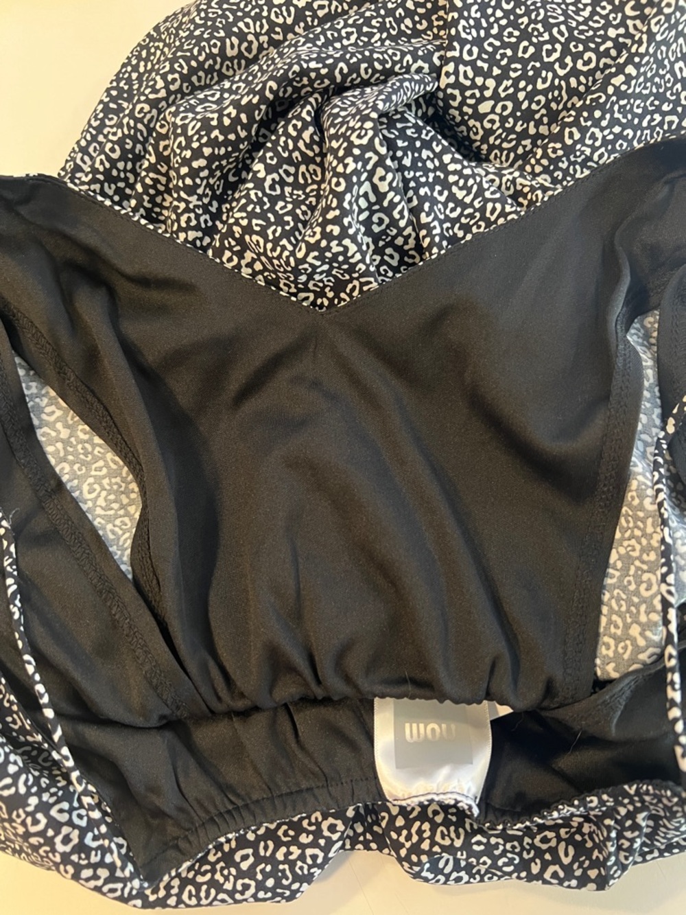 NOM Size L Black Animal‎ Print Beatrice Asymmetrical Nursing Maternity Dress - Picture 10 of 13